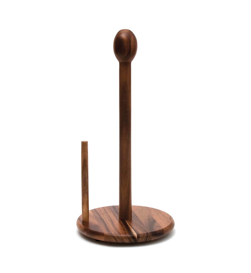 Lipper International 1138 Acacia Wood Standing Paper Towel Holder, 7-1/8" x 14-1/4" - Image 1